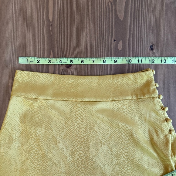 [ intimately free people ] yellow gold snakeskin reptile print midi skirt XS - Picture 4 of 12